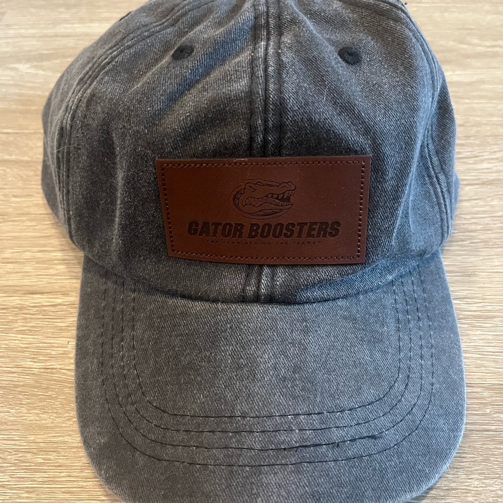 Hit wear Gray Florida Gator Boosters hat Cap leather strap